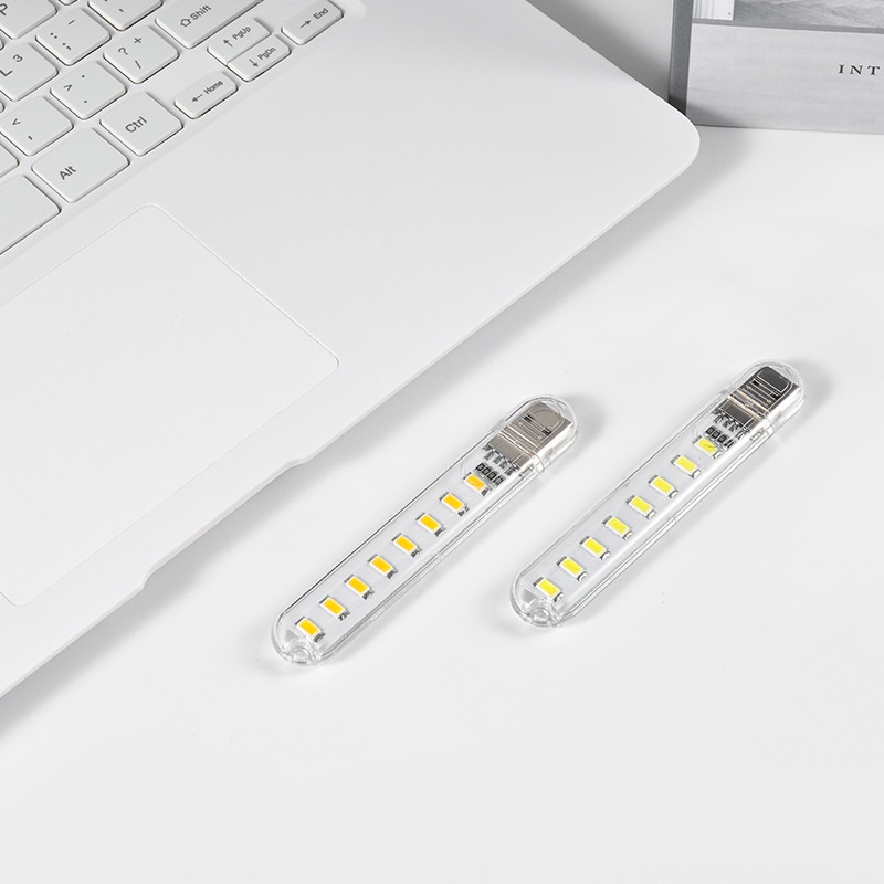 T&amp;Y Lampu USB Lampu LED USB Mini 3 Mata Transparan  Lampu USB 8 Led Model Cool White  Lampu Emergency  Mini Lampu Kamar USB