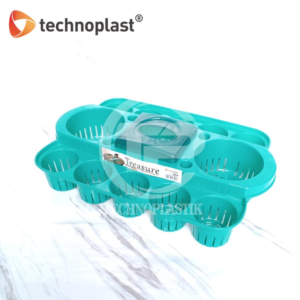 TECHNOPLAST Treasure Water Snack Serving Set |Tempat Rak Aqua Toples