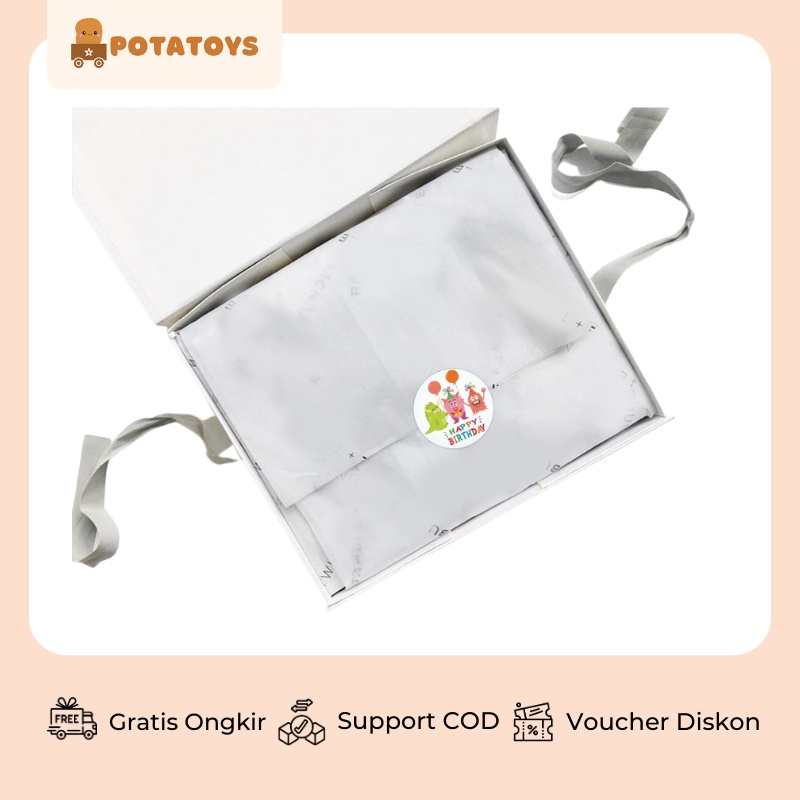 [ Potatoys ] Stiker Roll 500 Pcs / Label Thank You / Stiker Unicorn / Label Motivasi