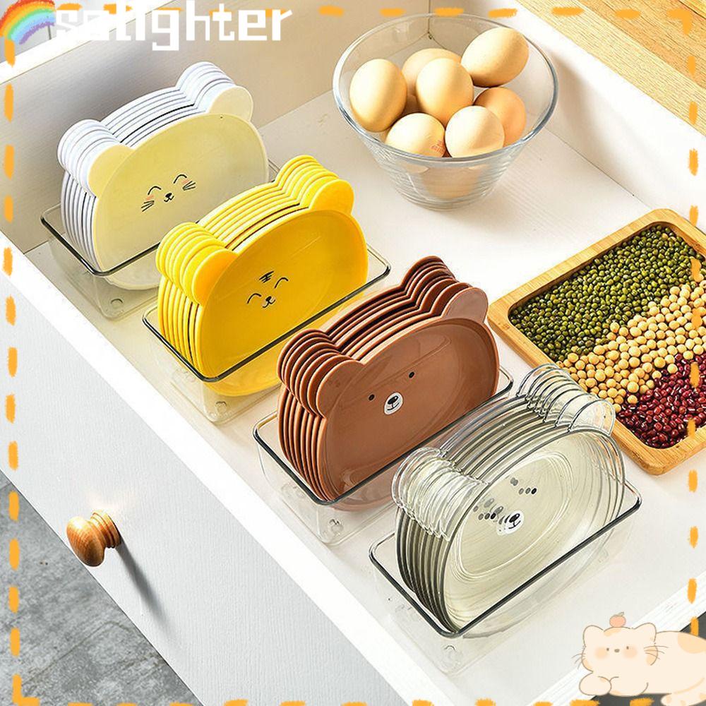 Solighter 5 Pcs Beruang Piring Snack Kreatif Food-grade Perlengkapan Dapur Buah Piring Kering