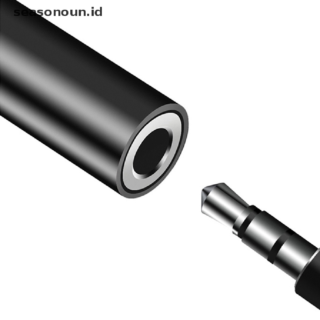 Seasonoun Adaptor Kabel Cas Jack Audio Headphone 2in1 Type-C Ke 3.5mm USB-C Converter Earphone Adapter Untuk Ponsel.