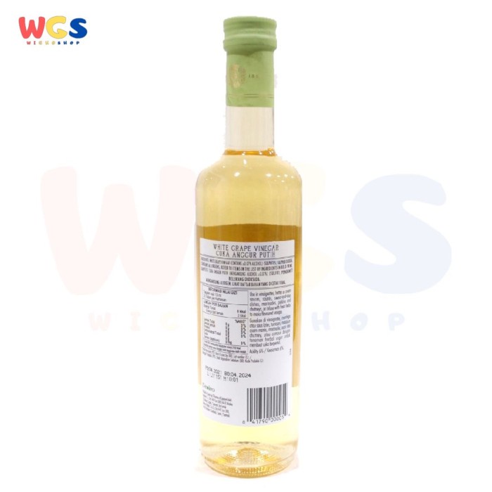 Bertolli White Grape Vinegar 500 ml - Cuka Anggur Putih