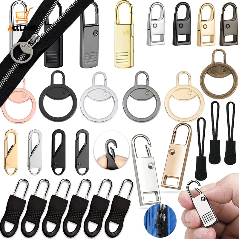 Universal Metal Zipper Pull/Pengganti Dilepas Zipper Slider Pull Tab Repair Kit/Untuk Pakaian Jaket Diy Craft Jahit Zip Head