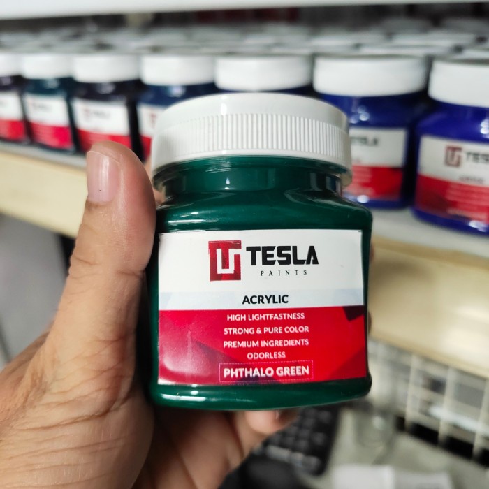 

DISKON WARNA/ Cat Lukis / Cat Akrilik - Tesla Acrylic Paint - Uk. 125 ml - Phthalo Green