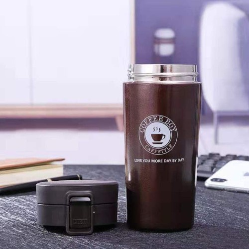 GOS -F102- Termos Kopi Travel Mug Vacum Coffee Tahan Air Panas&amp;Dingin Coffee Cup - Thermos Kopi Stainless Steel 400ml