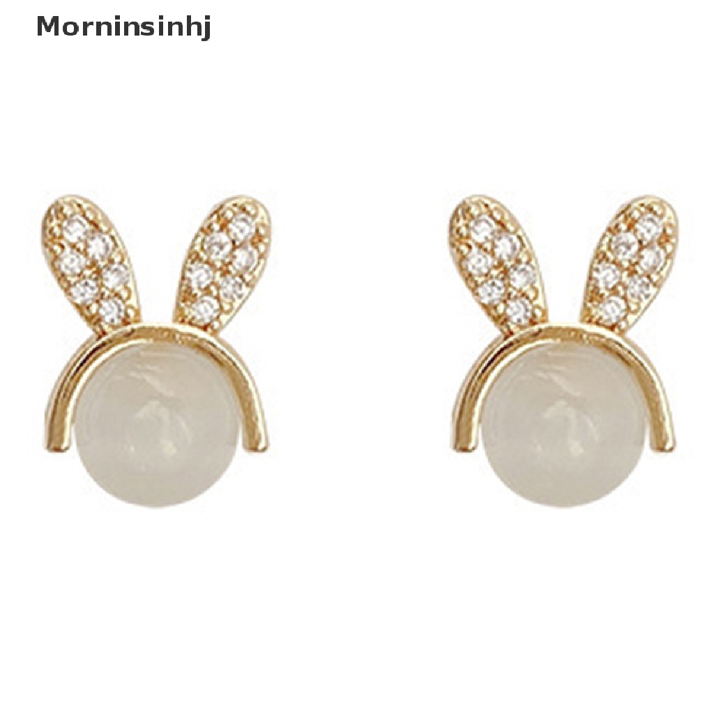 Mornin Trendi Lucu Kelinci Ramping Opal Feminia Anting Elegan Mungil Anting Gaya Anting-Anting Kreatif Eardrop Perhiasan Berkualitas Tinggi Eardrop Romantis Feminia Aksesoris id