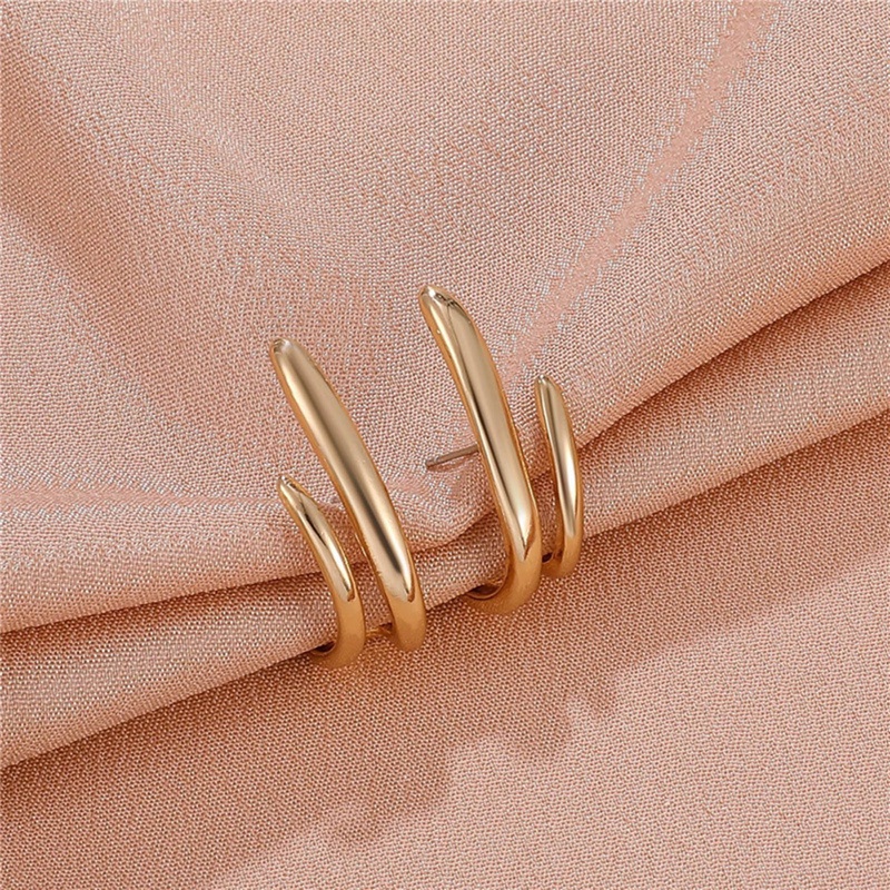 Desain Baru Tidak Teratur U-Shaped Anting Warna Emas Untuk Wanita Vintage Fashion Indah Stud Earring Fashion Perhiasan Gadis