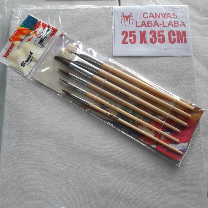 

DISKON SHOPEE/ Paket Kanvas Lukis / Canvas Lukis 25 cm x 35 cm + Kuas