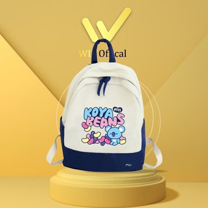 Tas Ransel anak perempuan tk sd smp koya beans bt 21 bts btbiru Win