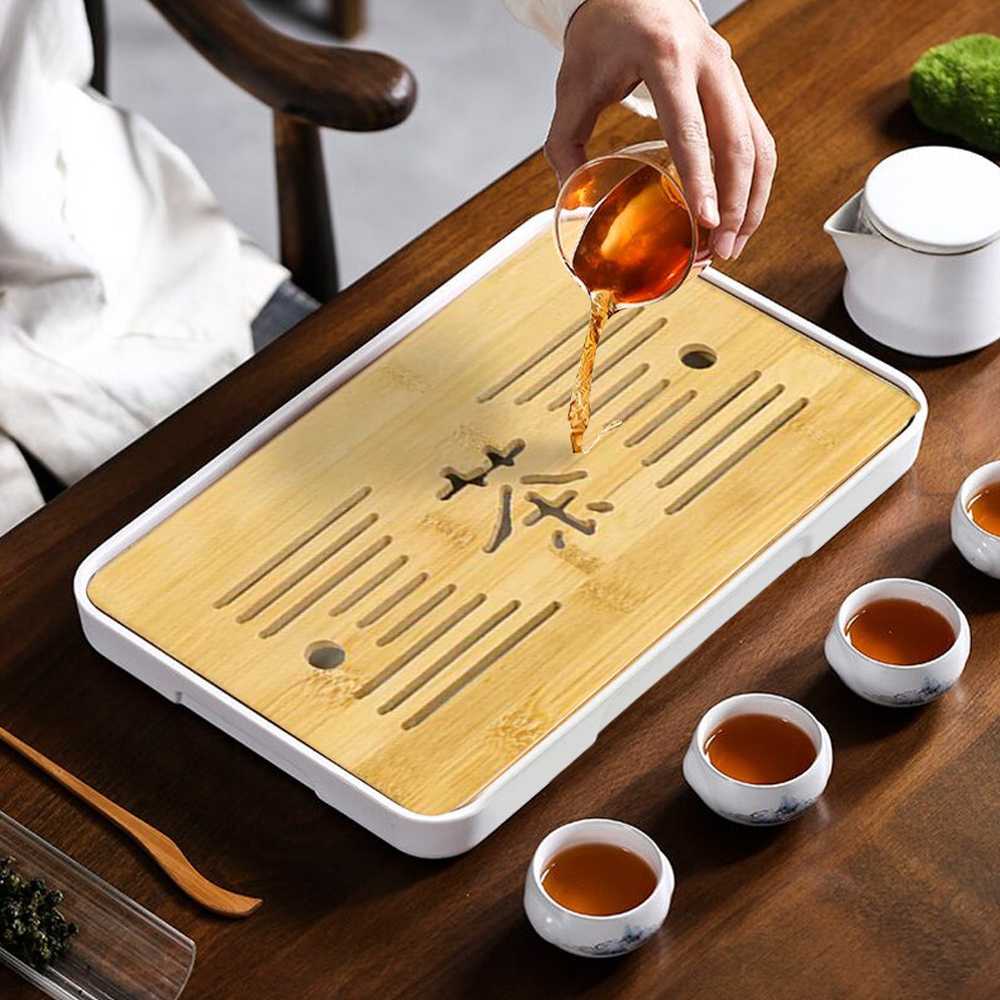 (BISA COD) FTIHSHP NLSLASI Tatakan Teh China Chinese Wooden Tea Tray - NL29