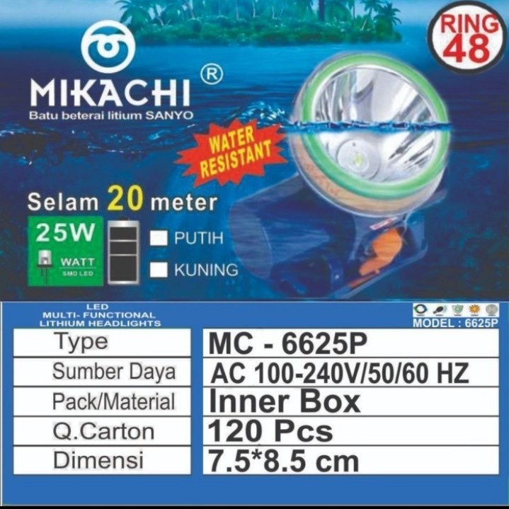 Senter Diving /Selam 25 Watt merk Mikachi Type 6625 murah