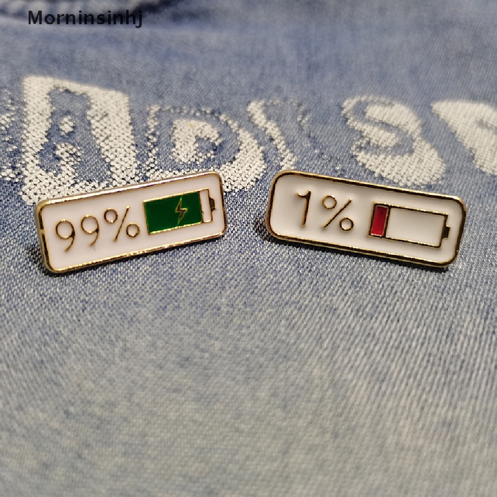 Mornin1% 99% Jumlah Listrik Bros Gesper Logam Baju Lencana Kerah Pin Enamel Vintage Pin Perhiasan Dekorasi Aksesoris Hadiah id