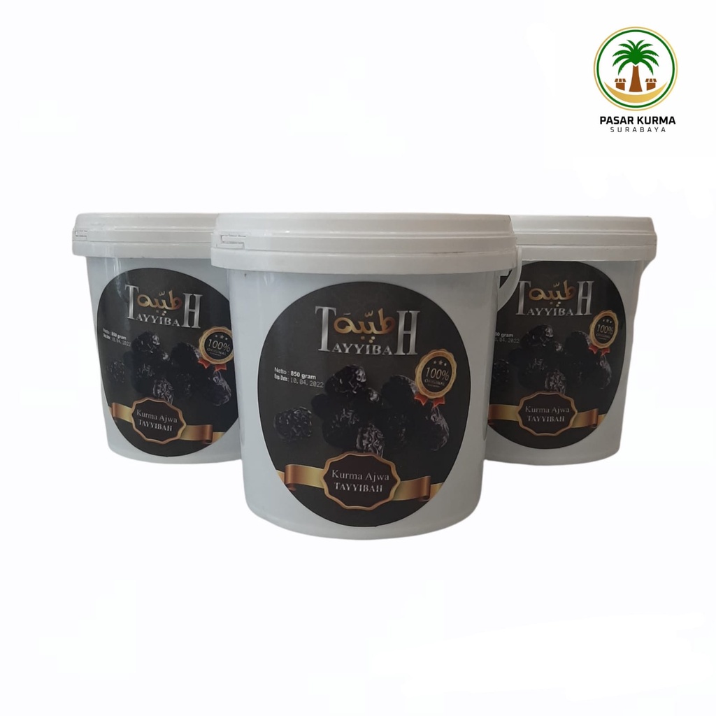 

TEBUS MURAH Kurma Ajwa Ember 850gram Madinah aliyah