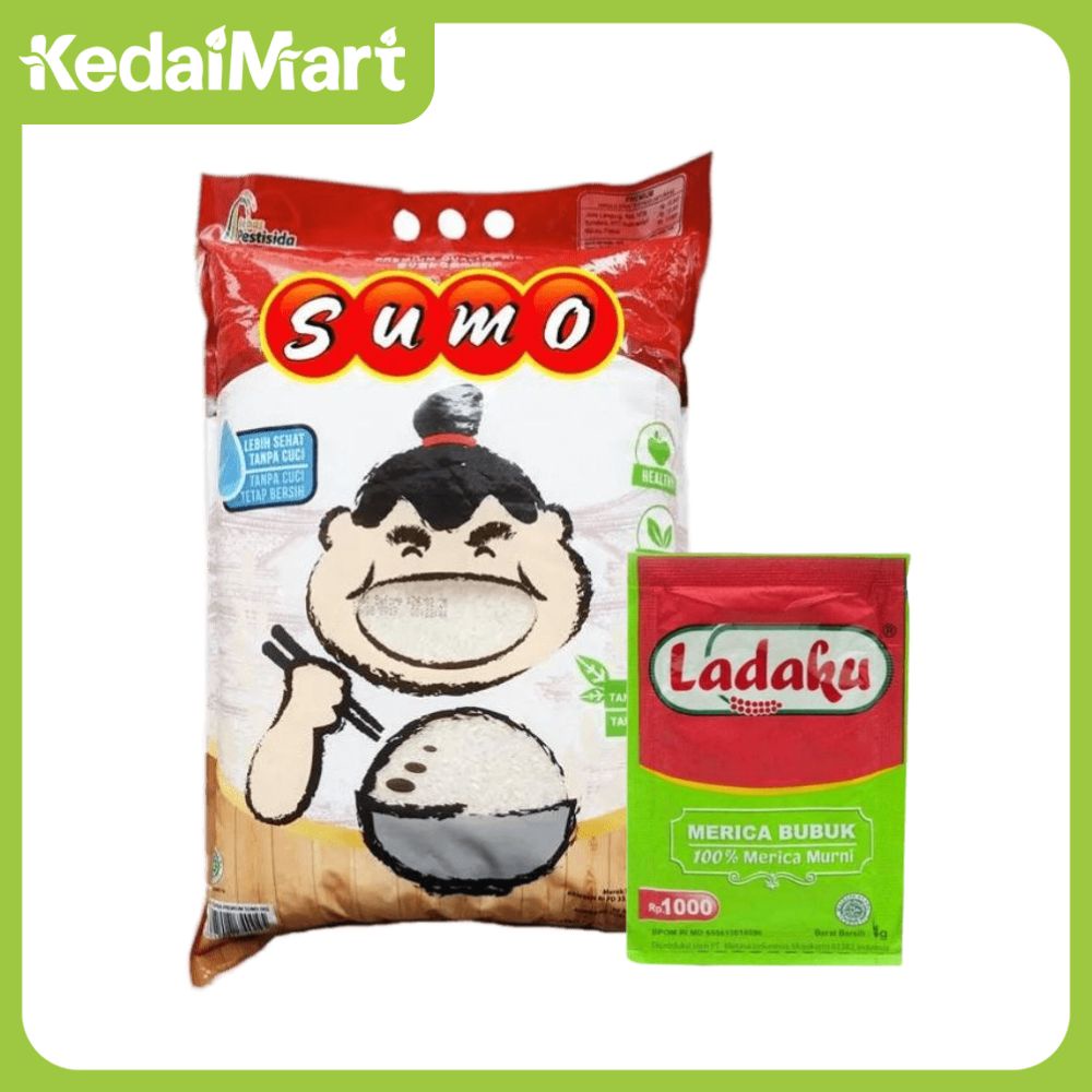 

KM Paket Beras Sumo Merah 5 Kg dan Ladaku Merica Bubuk Pcs