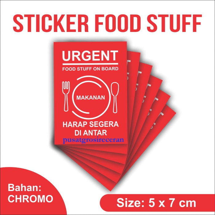 

Sticker Stiker Makanan DITEMPEL DI PAKET untuk Mempercepat Pengiriman