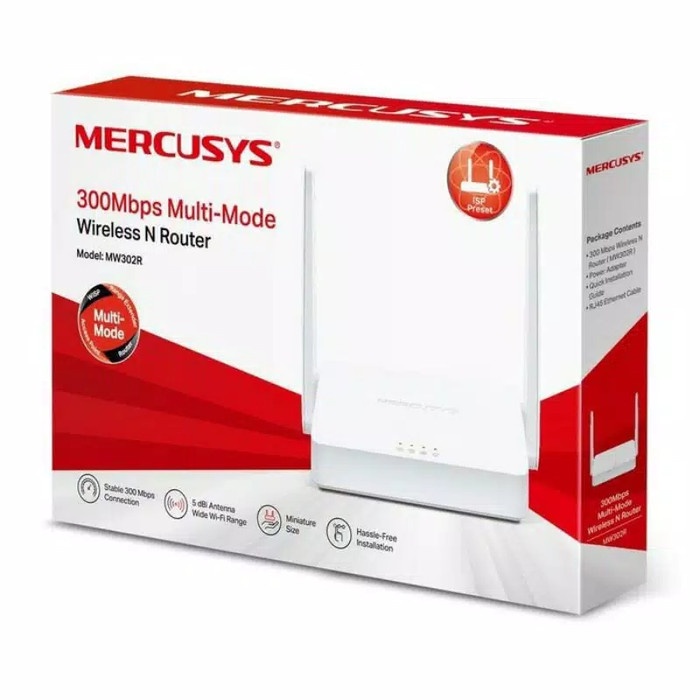 Mercusys MW302R Router Wireless WiFi 2 Antena 300Mbps N6