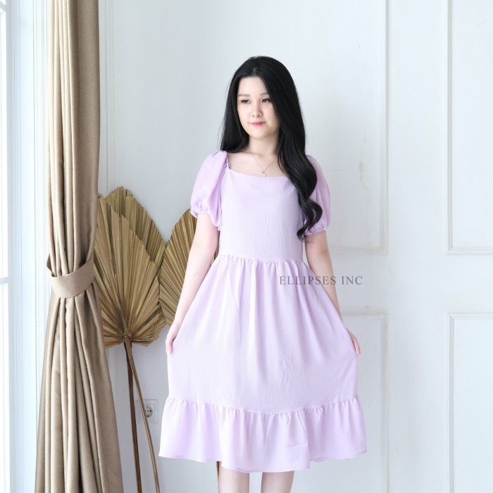 ELLIPSES.INC Dress Casual Korea/Dress Wanita Korea/Mina Dress - LILAC