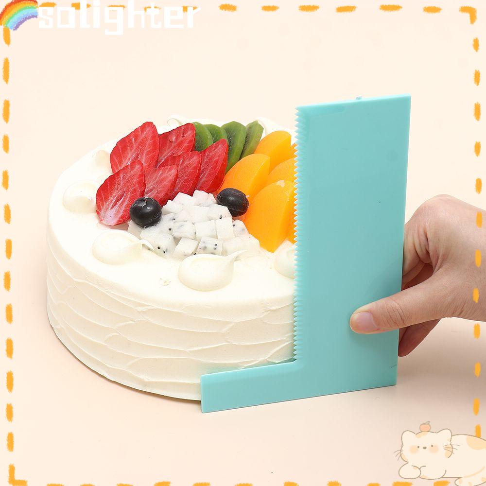 Solighter Cream Scraper Gaya Baru DIY Kue Hias Baking &amp; Pastry Spatulas