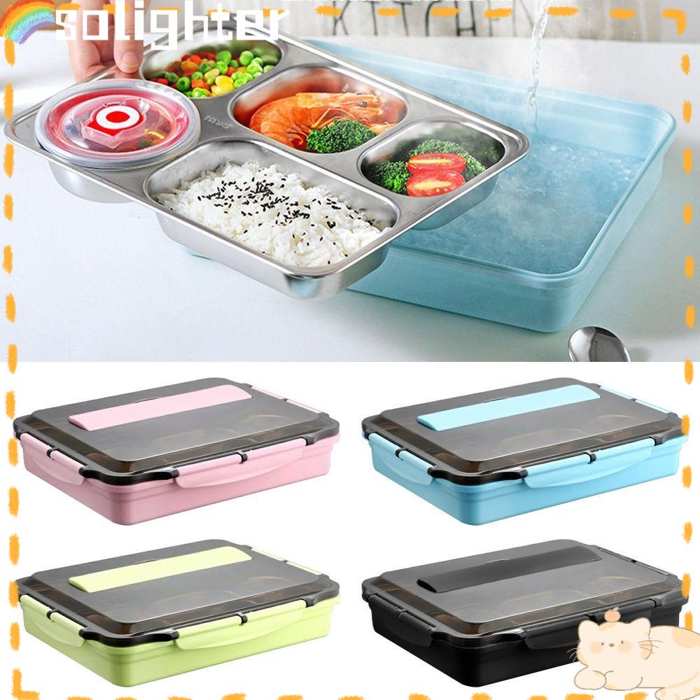 Solighter Insulation Lunch Box Ironing Thermal Insulation Kotak Makan Kerja Persegi