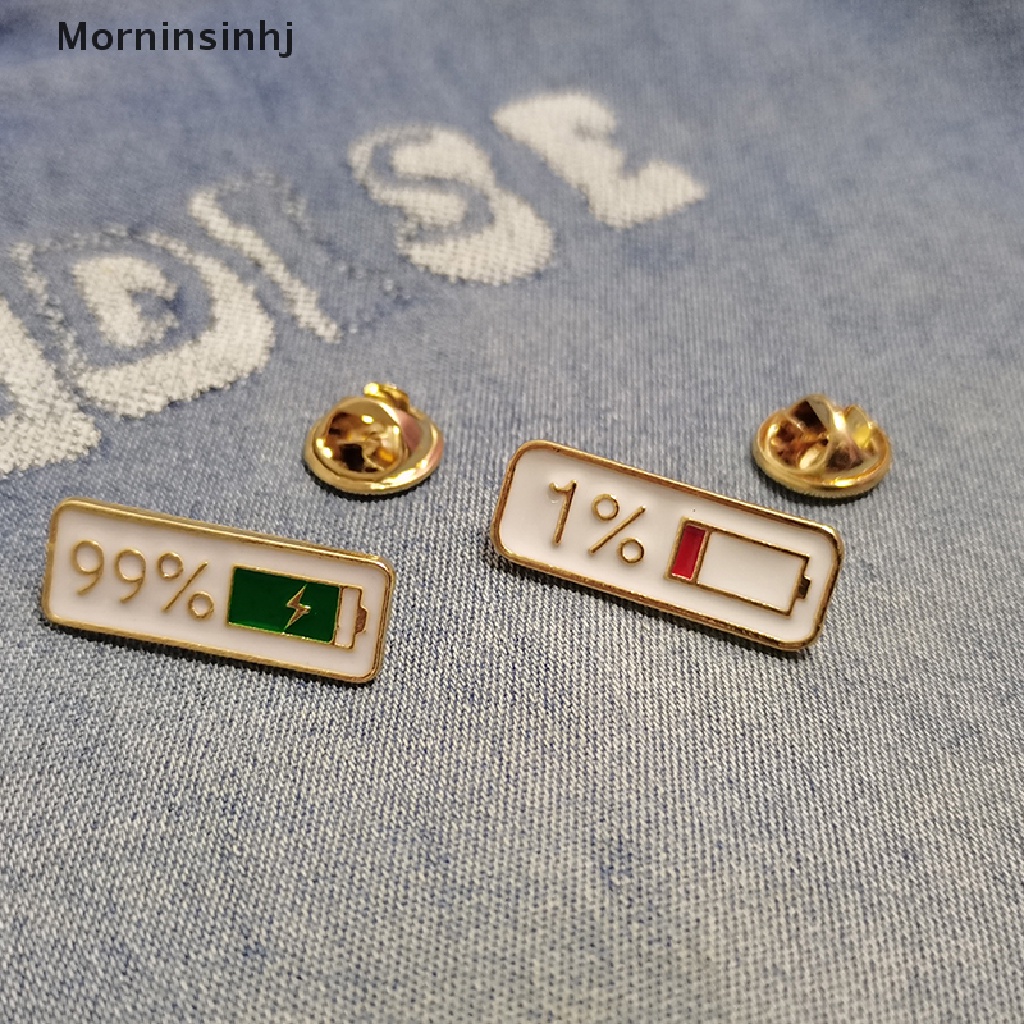 Mornin1% 99% Jumlah Listrik Bros Gesper Logam Baju Lencana Kerah Pin Enamel Vintage Pin Perhiasan Dekorasi Aksesoris Hadiah id