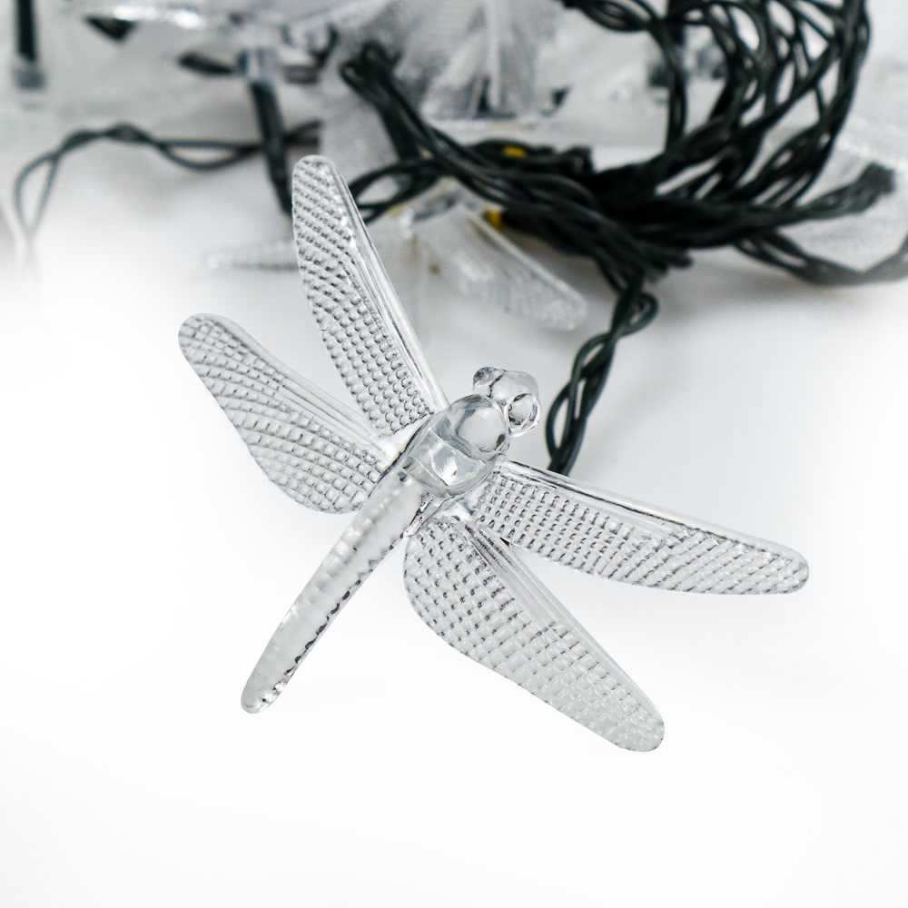 (BISA COD) FTIHSHP YUSHILED Lampu Hias String Lights Dragonfly Solar Panel IP65 8 Modes - M088