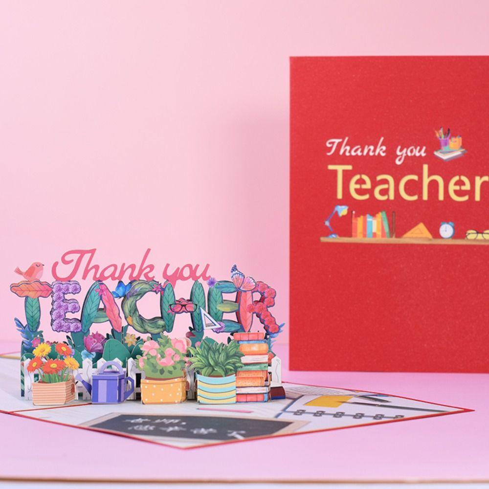 Solighter 3D Bouquet Card Hadiah Ibu Hari Ibu Hari Guru Untuk Mom &amp; Wife Kartu Berkah