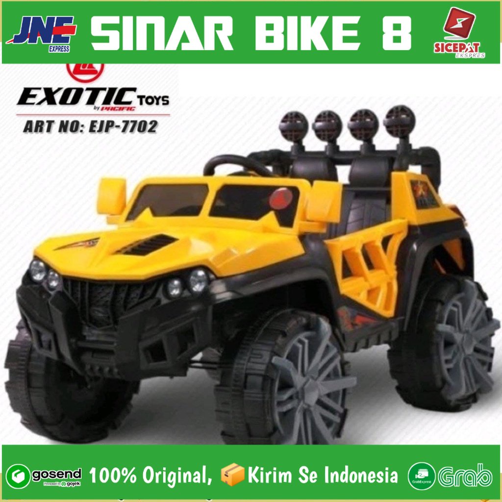 Mobilan Aki EXOTIC EJP 7712 JEEP Jok Kulit Remote Mainan Anak &amp; Exotic EJP 7702