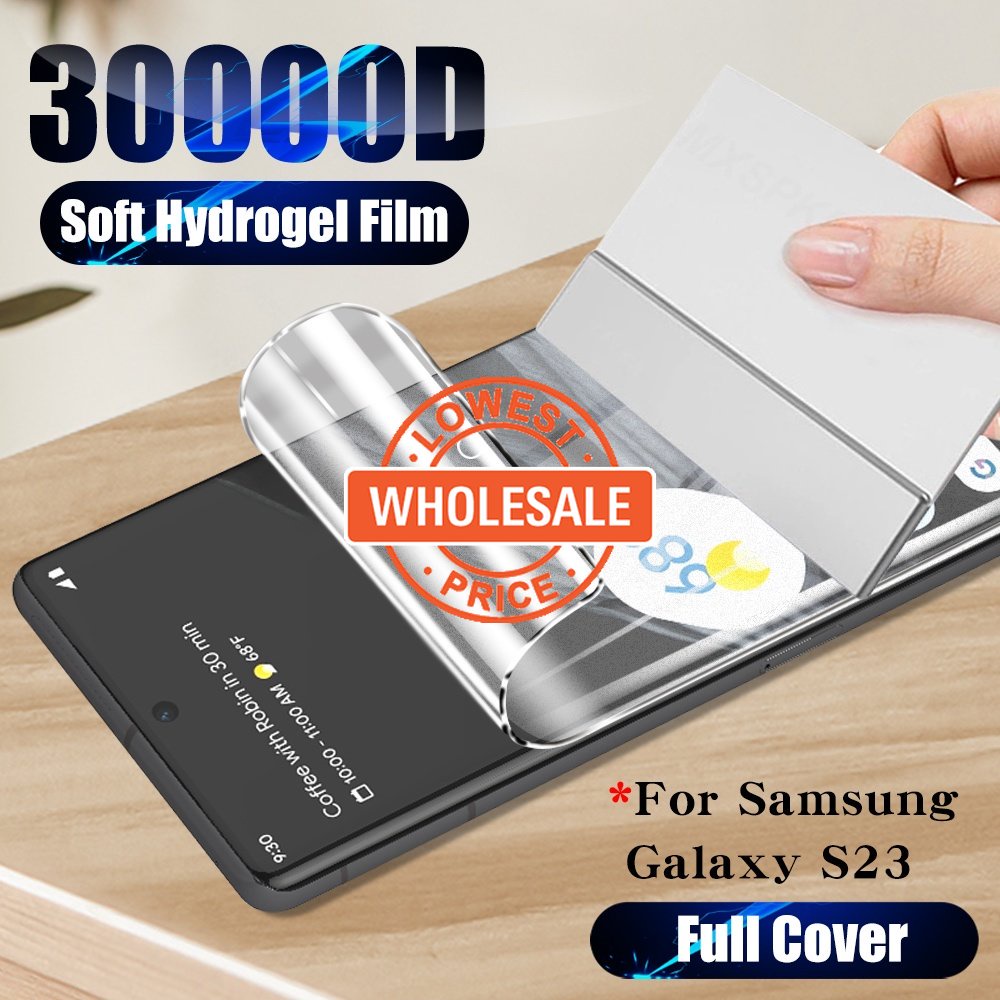 [Harga Grosir] 1PC Matte Hydrogel Film Untuk Samsung Galaxy S23 Ultra Plus Soft Frosted Film Pelindung Full Cover Halus Film Anti-Fingerprint Screen Protectors