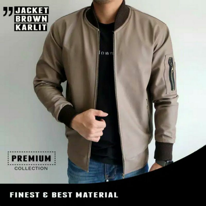 Jaket Kulit Bomber Aril Noah