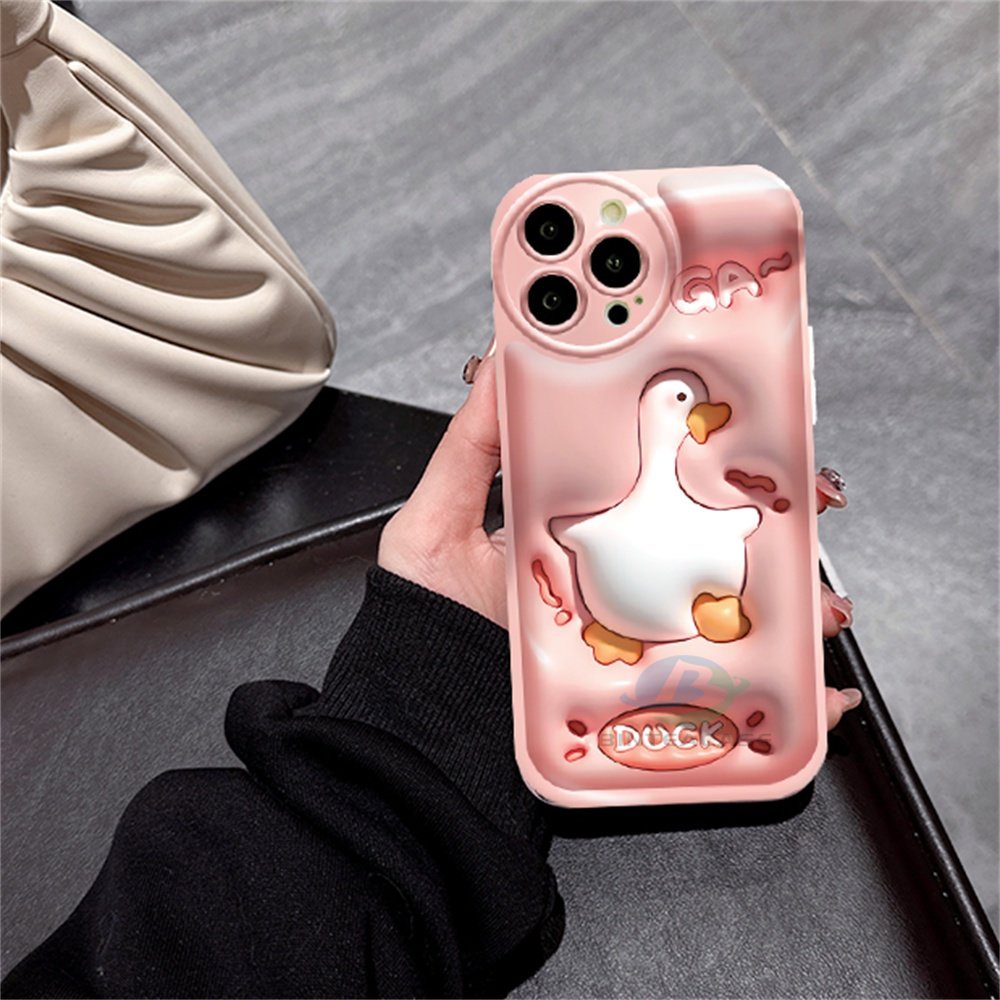 Casing hp Oppo A77S A57 A16 A16S A54S A16K A17 A5S A12 A3S A12E A92 A52 F1S A53 A33 A31 A9 A5 A15 A15S A54 F9 C1 Kartun Kelinci Lucu Bebek Silikon Airbag Case Binteacase