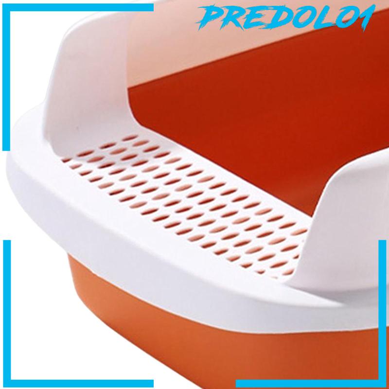 [Predolo1] Cat Litter Box Potty Toilet Removable Tray Kotoran Hewan Peliharaan Besar Mudah Dibersihkan