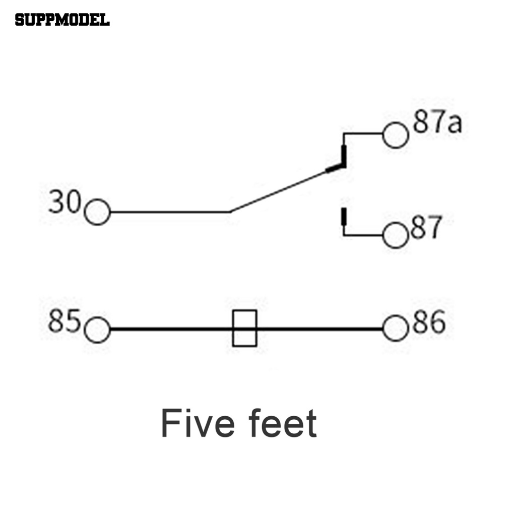 Suppmodel Universal JD1914 Anti Air Otomotif Mobil12/24V 5pin Auto Relay Dengan Soket