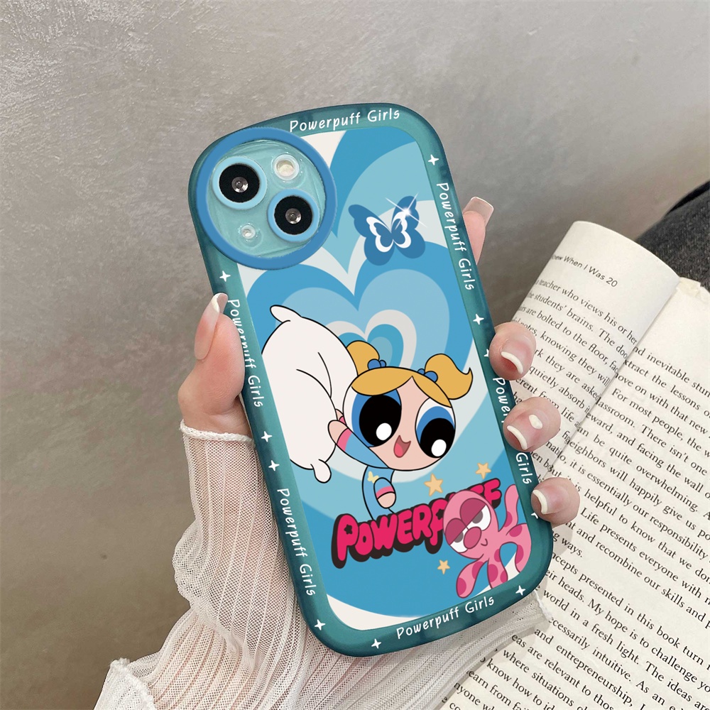 IPHONE Case Kompatibel Untuk Iphone14 14 Pro 14 Pro Max 11 11 Pro Max 12 12 Pro 12 Pro Max IPhone13 Pro Max 6 6S 7 8 Plus SE 2020 PowerpuffGirls Gradiasi Cinta Lembut Silikon Ponsel Cover