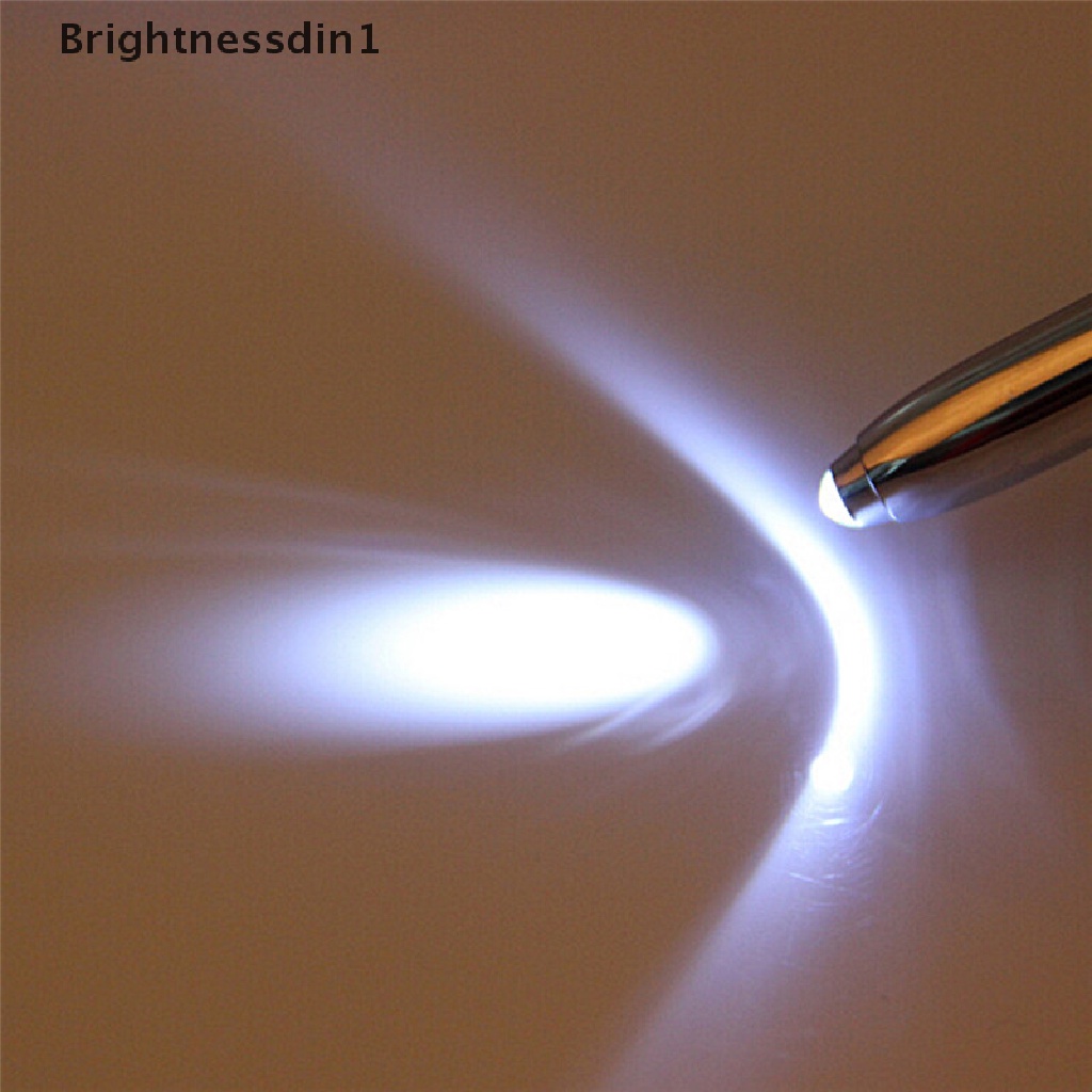 [Brightnessdin1] Pena Ballpoint Stylus Layar Sentuh 3in1 Dengan Lampu Flash LED Untuk iPad Iphone Boutique