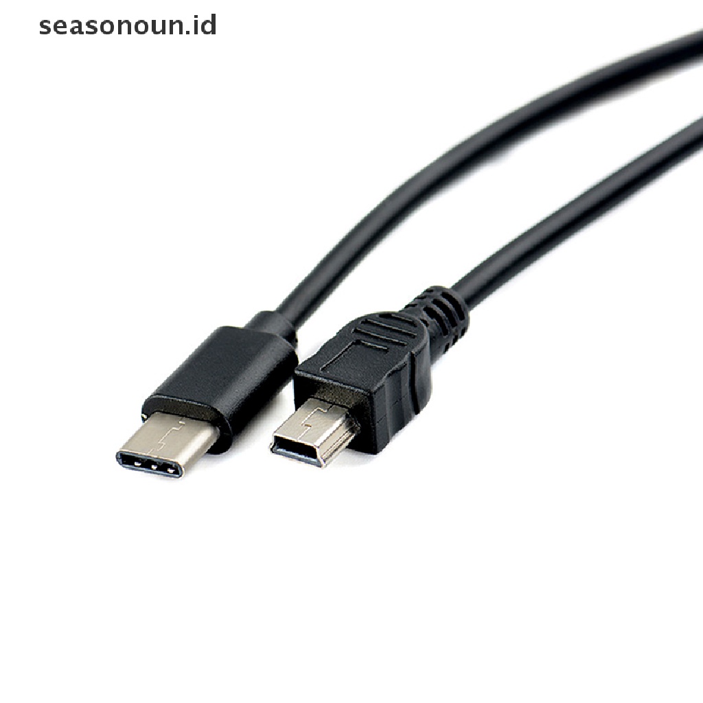 Seasonoun USB Type-C to Mini USB Kabel USB-C Male to Mini-B Male Adapter Converter.
