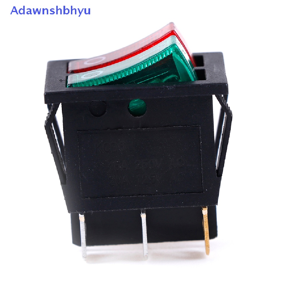 Adhyu 6pin on/off Saklar double spst rocker boat 250V /15A 125V /20A Lampu Merah Hijau ID