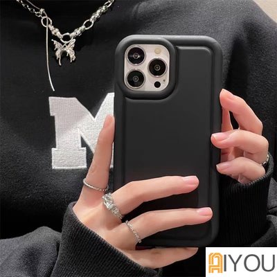 IPHONE Soft Case Silikon anti-drop Ungu Sederhana Baru Kompatibel Dengan Iphone11 12 13 14 Pro Max14 Plus X XR Xs Max 7 8 Case Shockproof Cover