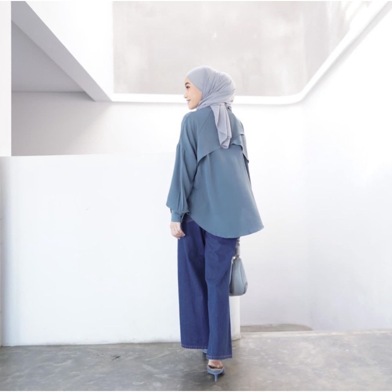 Luna Shirt Linen / Kemeja Oversize Wanita