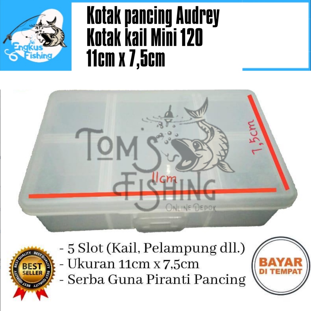 Kotak Kail Pancing Mini 110 &amp; 120 Serbaguna Piranti Kail, Pelampung, Stopper dll. Murah - Engkus Fishing