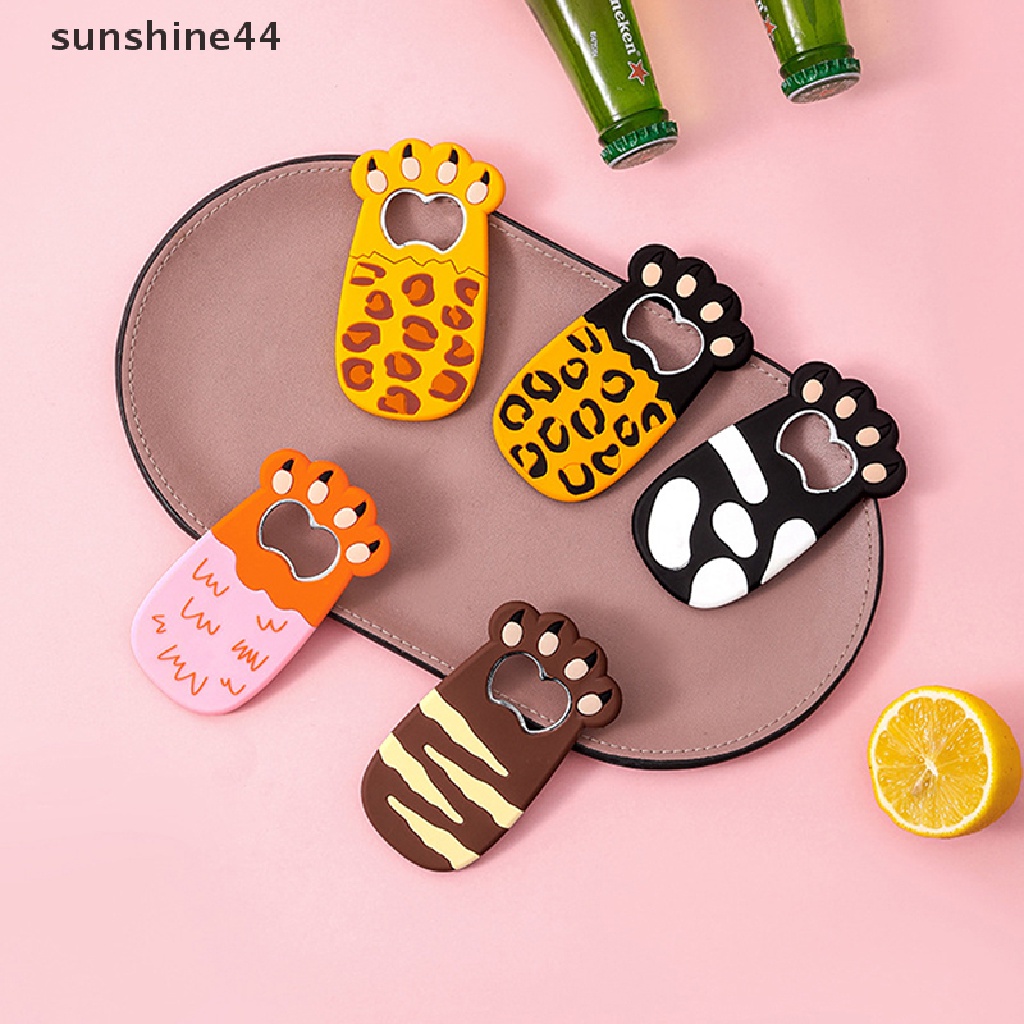 Sunshine Cartoon Cats Paw Wine Bottle Opener Pembuka Botol Bir Cakar Kucing Gemuk Magnet Kulkas Stiker Kulkas Lucu Magnet Beer Opener ID