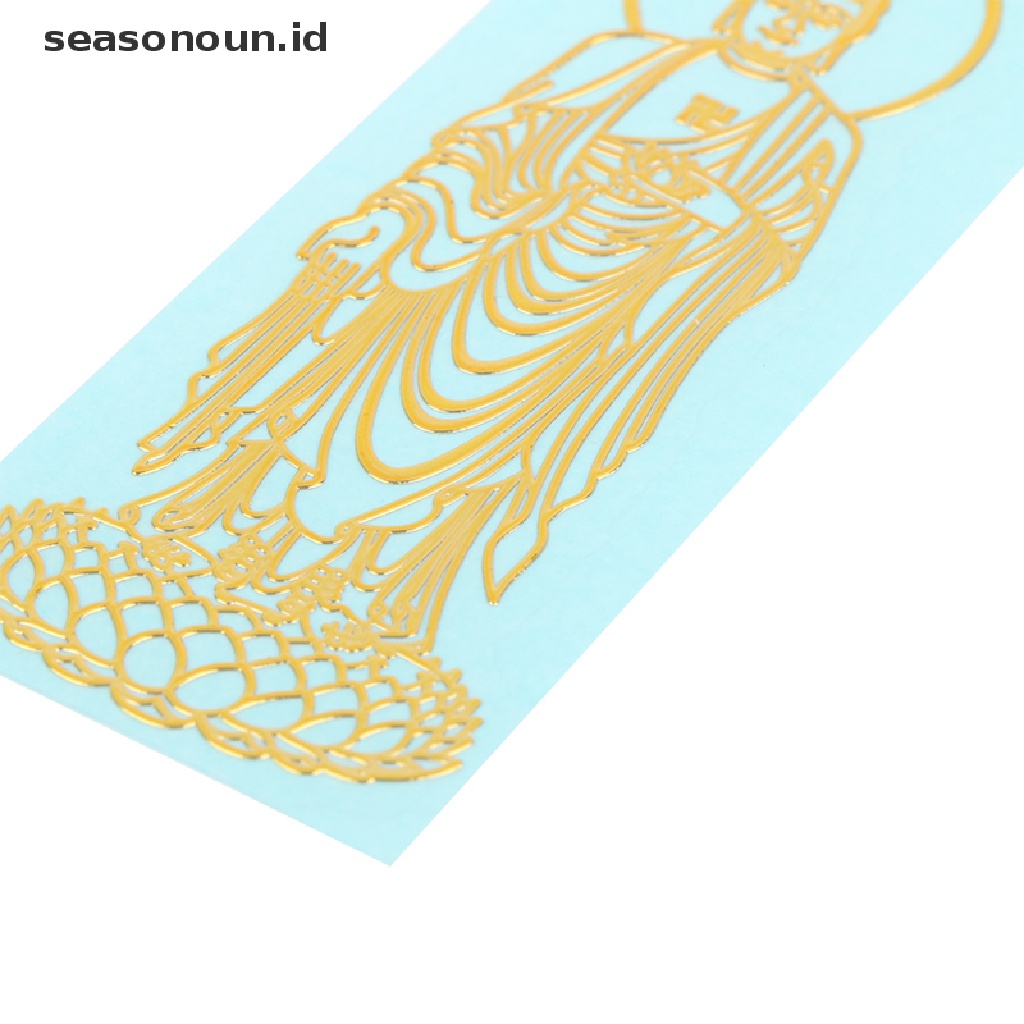 Seasonoun Thailand Buddha Sembunyikan Wajah Dan Nana Stiker Metal Decal Untuk Hp Mobil Laptop Tablet Skateboard.