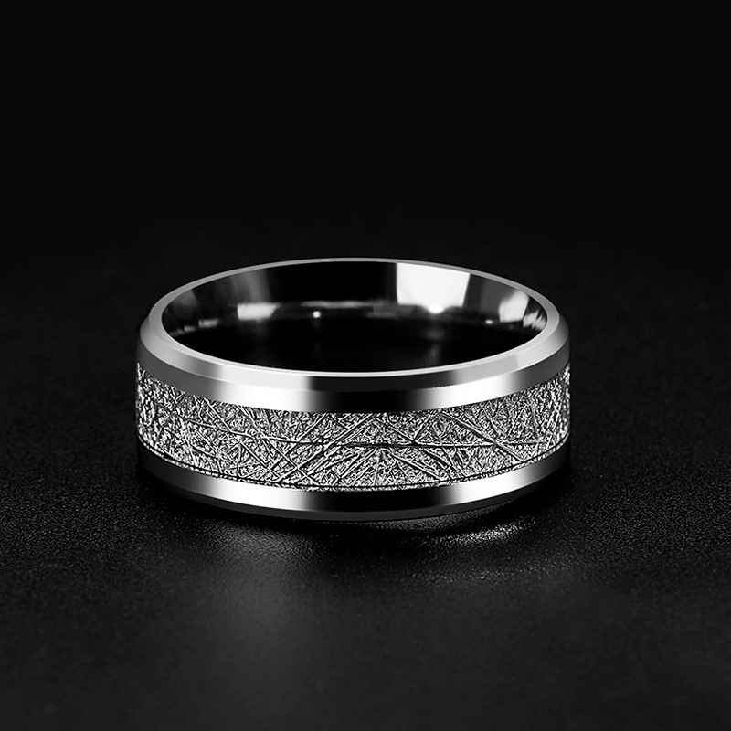 Cincin Temperamen Sederhana Untuk Pria Rime Halus Motif Daun Rings Perhiasan Aksesoris Harian