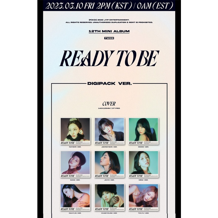 TWICE - 12th Mini Album READY TO BE (digipack ver)