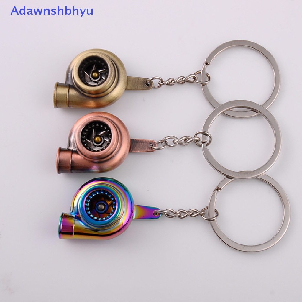 Adhyu Mini Turbo Turbocharger Gantungan Kunci Spinning Turbine Key Chain Ring Keyring ID