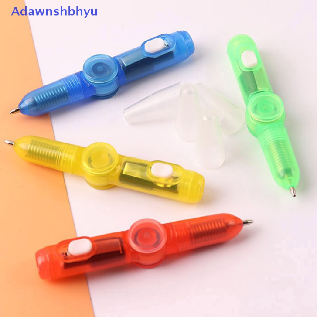 Adhyu Baru 2in1 Hand Spinner LED PEN Light Fidget Spin Autism Gyroscope Glow dark ID