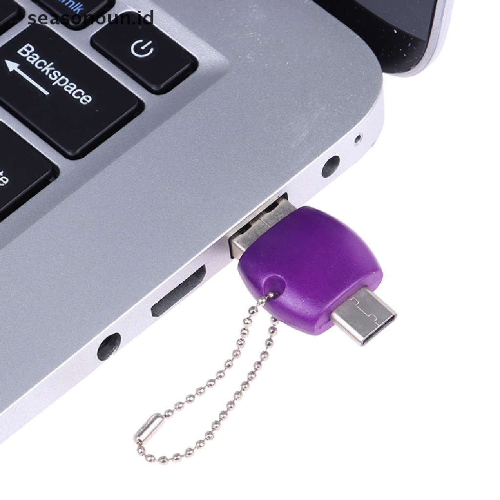 Seasonoun Type-c Card Reader OTG 2in1 TF Card Reader Tipe-c Adaptor Memory Flash Drive.