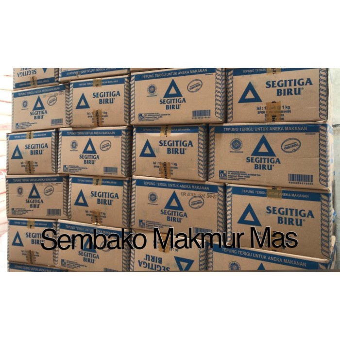 

BEST SELLER Tepung Terigu SEGITIGA BIRU 1 DUS isi 12 pak kemasan 1kg