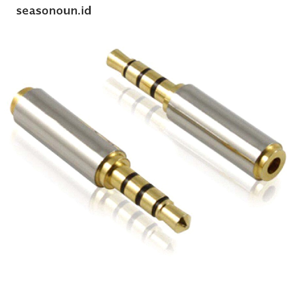 Seasonoun High Quality Metal Alloy 3.5mm Male To 2.5mm Female Konektor Konversi Audio 3.5mm To 2.5mm Adapter Converter Jack Headphone Audio Stereo.