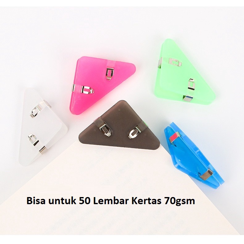 6pcs Klip Penjepit Sudut Kertas Paper Clip Segitita OSM-ST0250