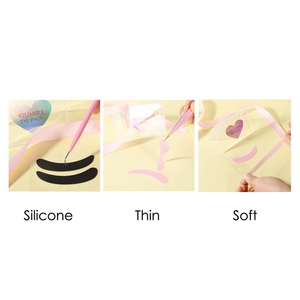 Nanas 4 Pcs Silikon Bantalan Mata Makeup Aksesoris Aplikator Tools Lembut Eyelash Perming Pad